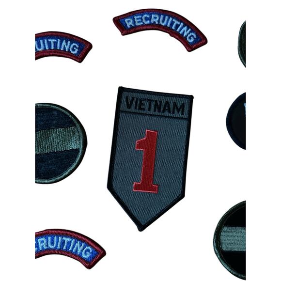 Military Patches Vietnam Era US Army Service Recruiting Number 5 Stripes Veteran - Picture 5 of 7